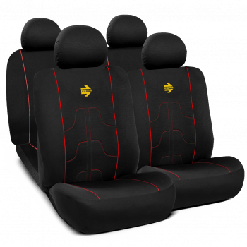 Sitz-Cover Modern Black-Red SET