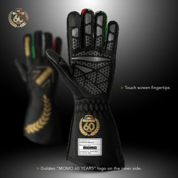 60 Jahre MOMO Corsa Pro Rennfahrerhandschuhe Größe 12