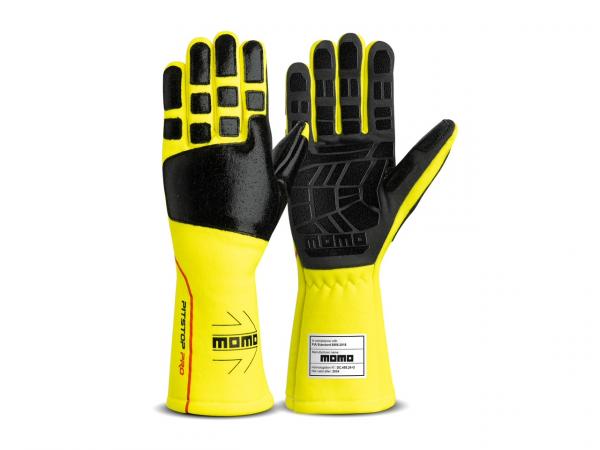 MOMO Mechanikerhandschuhe Pit Stop Pro Yellow FIA Größe XL/12